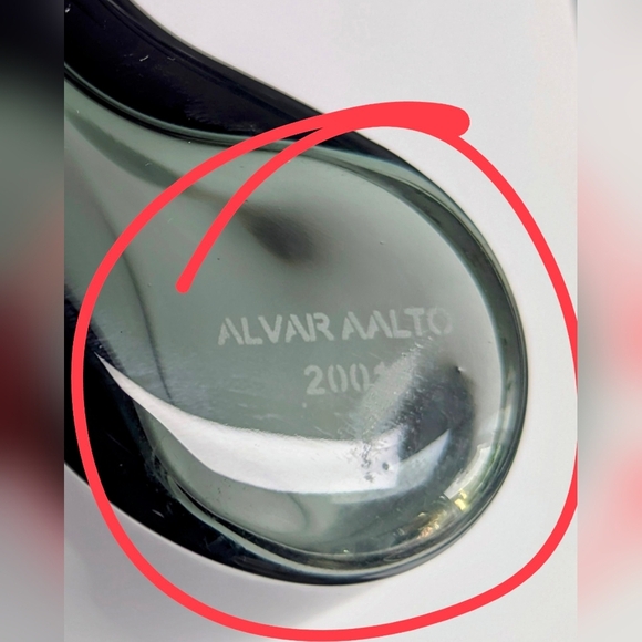 Vintage 2001 Savoy Vase Alvar Aalto 4.75"*6 120 mm Iittala, Finland, Smoke Gray - Picture 13 of 13